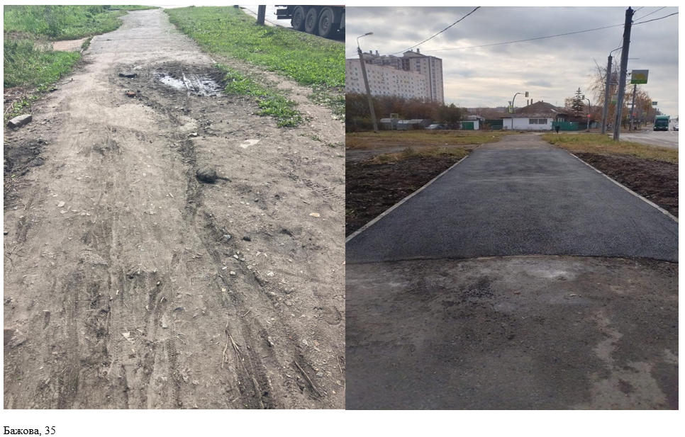 Восстановление благоустройства на ул.Бажова, 35