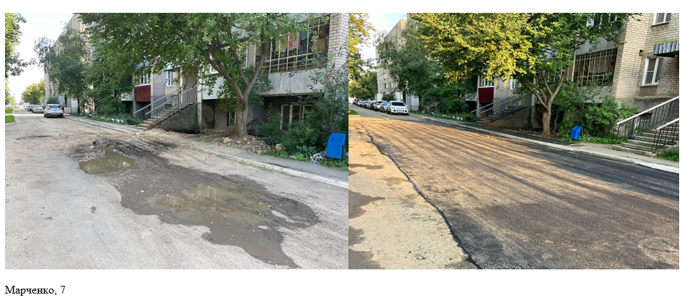Восстановление благоустройства на ул. Марченко, 7